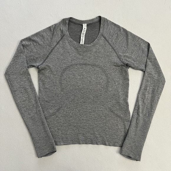 lululemon athletica Tops - Lululemon Women Solid Gray Swiftly Tech Long Sleeve 2.0 Race Length Shirt Top 6